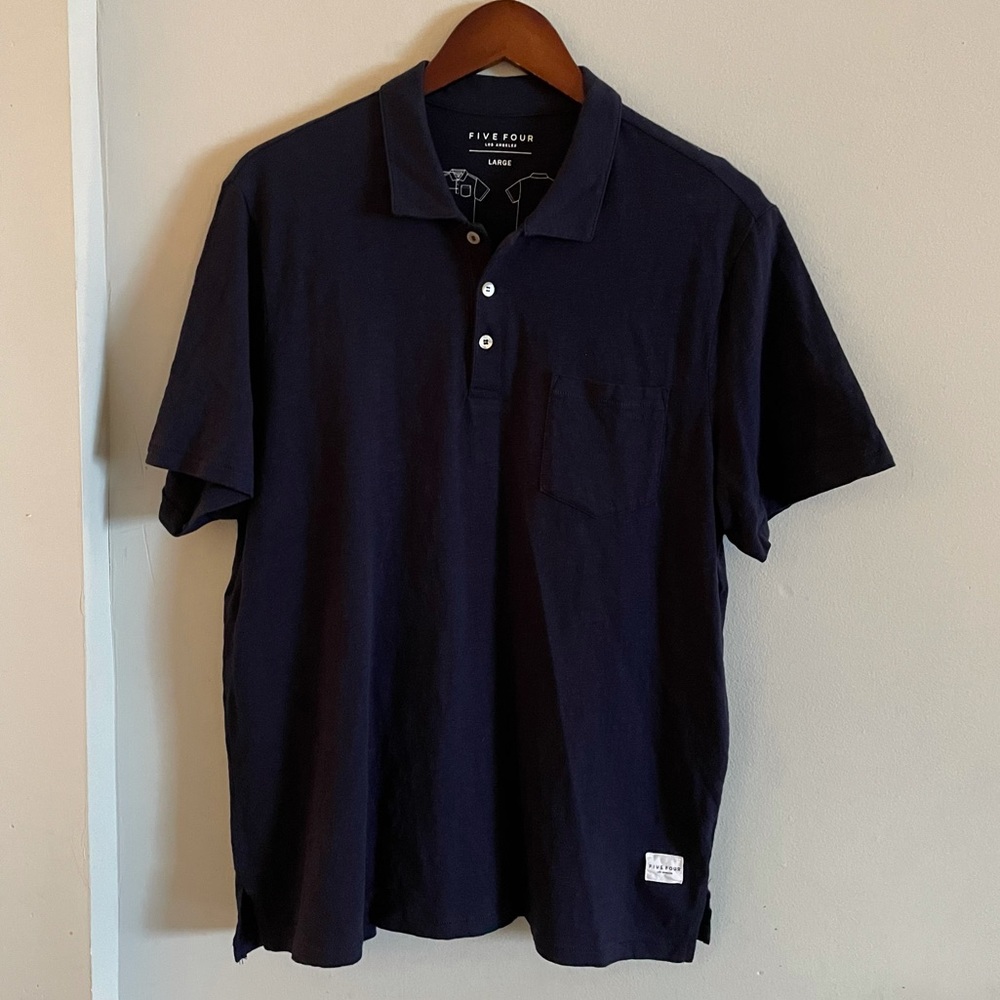 Five Four large navy blue polo